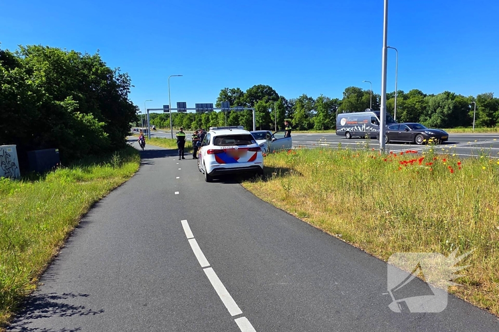 Ongeval met kop-staartbotsing bij stoplichten