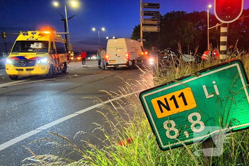 Meerdere voertuigen betrokken bij ongeval