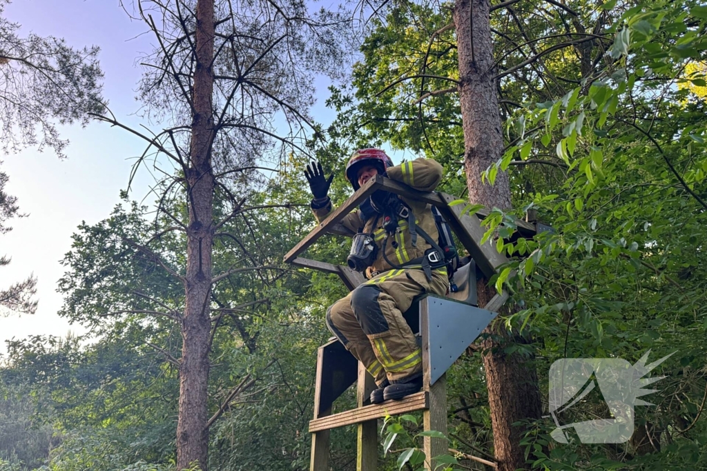 Oplettende voorbijgangers ontdekken bosbrand