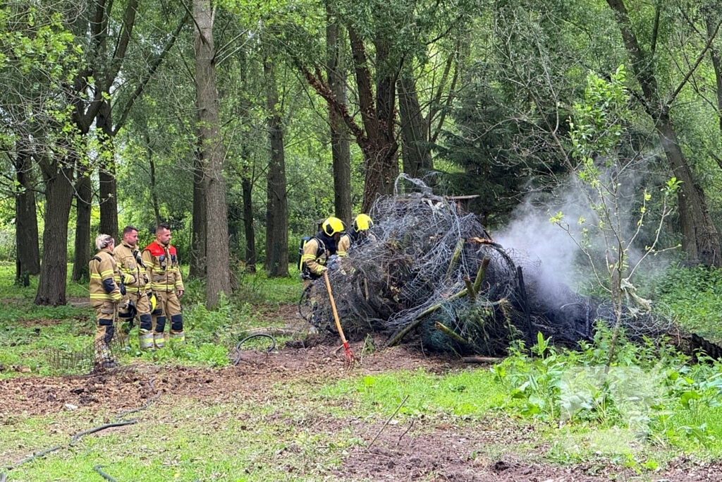Afvalbrand snel geblust door brandweer