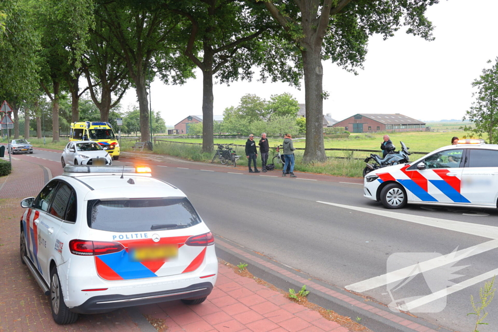 Fietser gewond bij aanrijding met motor