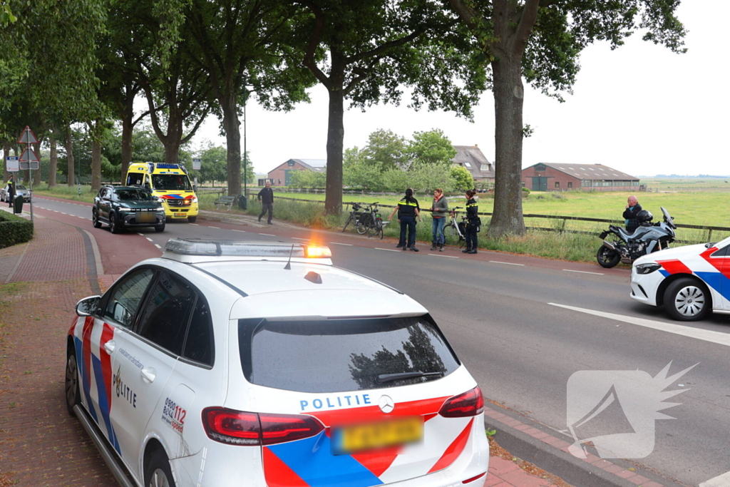 Fietser gewond bij aanrijding met motor