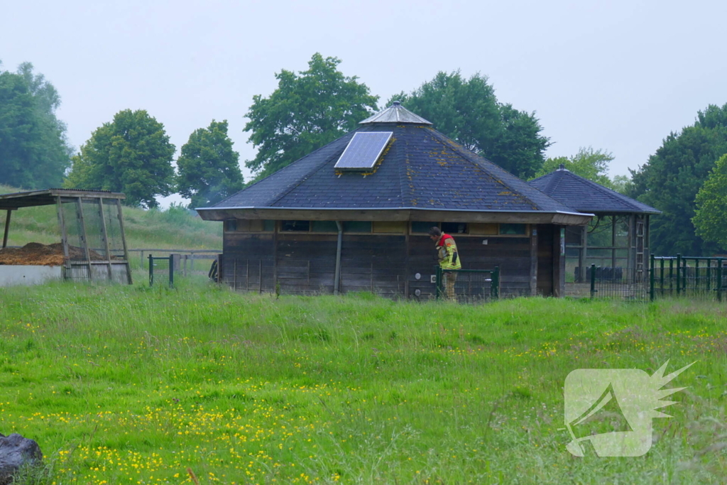 Brand bij dierenverblijf snel gedoofd