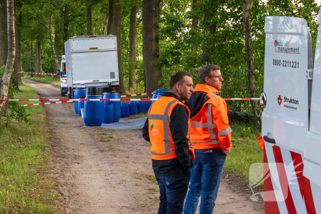 Brandweer ingezet voor achtergelaten vaten