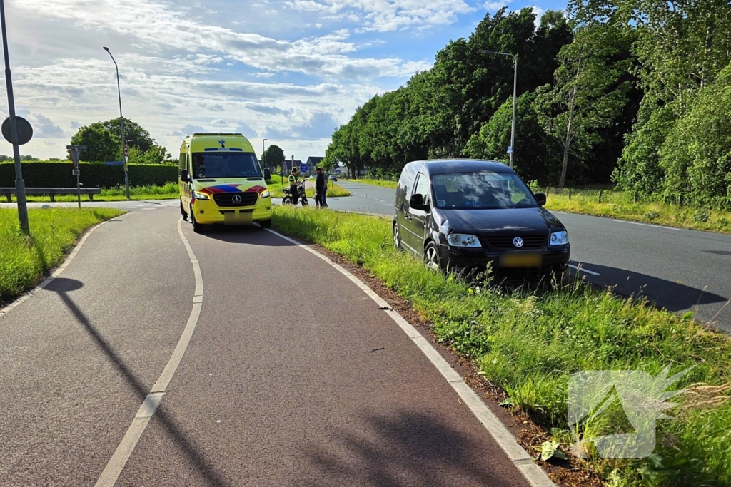Fatbiker en automobilist botsen op elkaar
