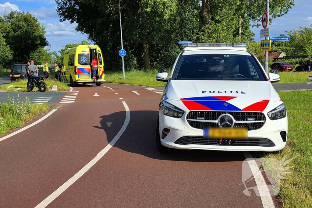 Fatbiker en automobilist botsen op elkaar