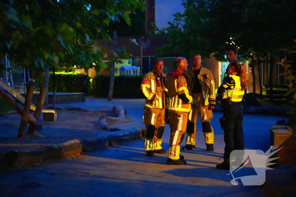 Brand op schoolplein snel geblust