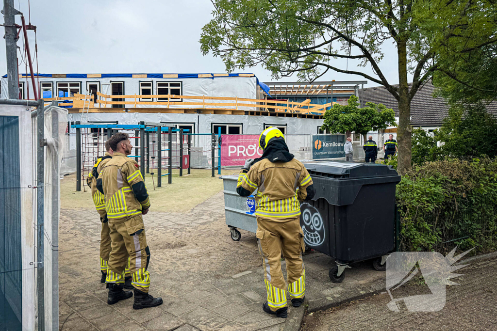 Brandalarm tijdens verbouwing school