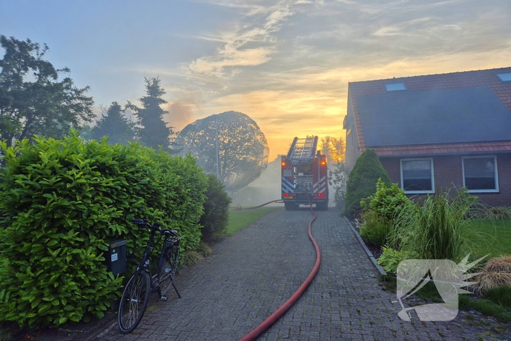 Snel ontwikkelende brand veroorzaakt schade