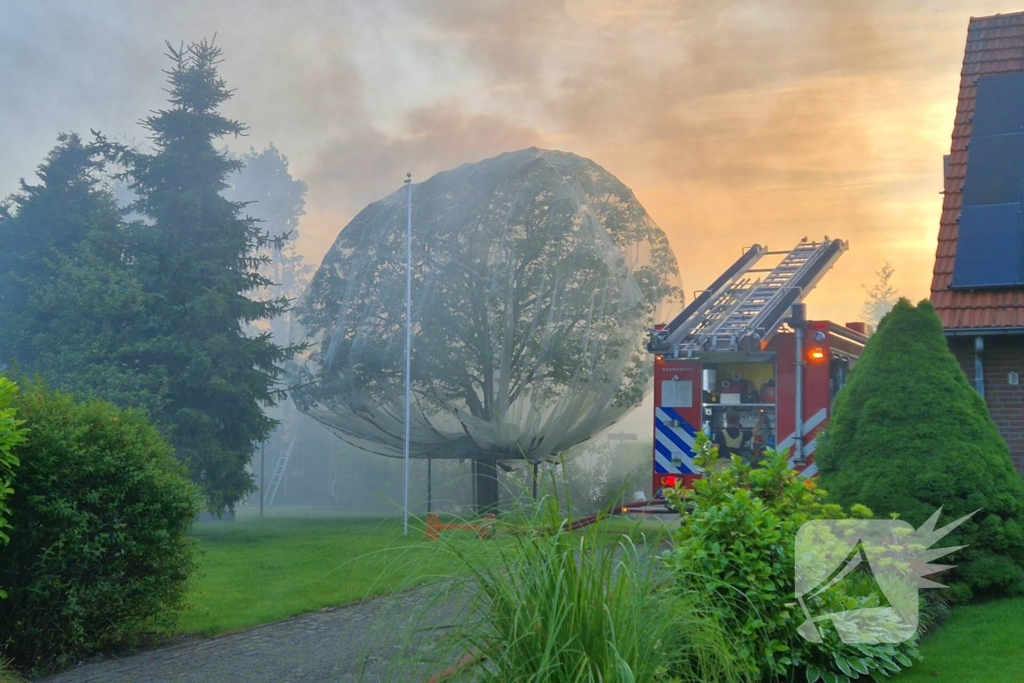 Snel ontwikkelende brand veroorzaakt schade