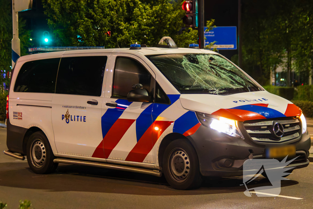 Politie schept fietser tijdens spoedrit