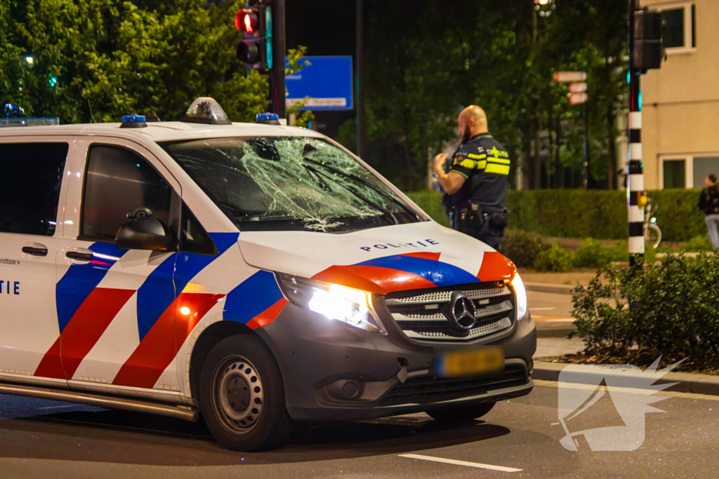 Politie schept fietser tijdens spoedrit