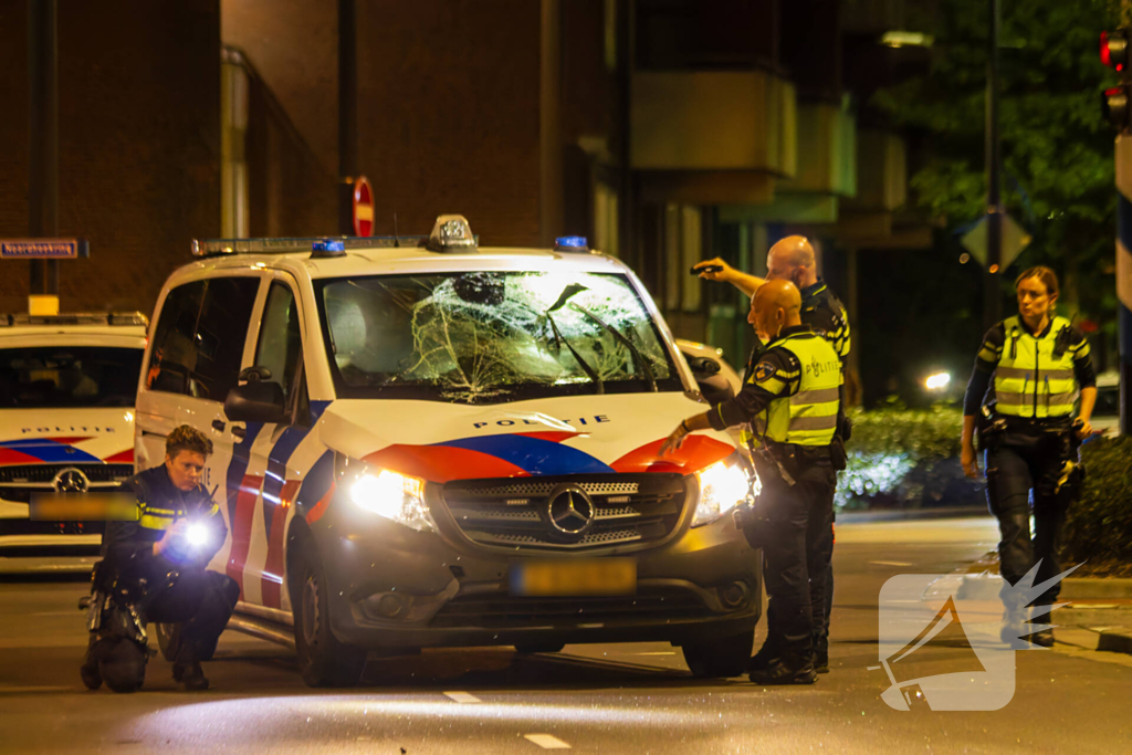Politie schept fietser tijdens spoedrit