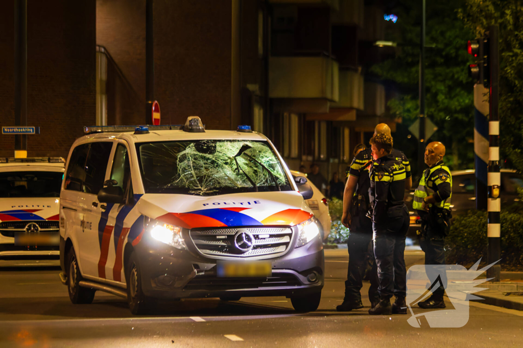 Politie schept fietser tijdens spoedrit