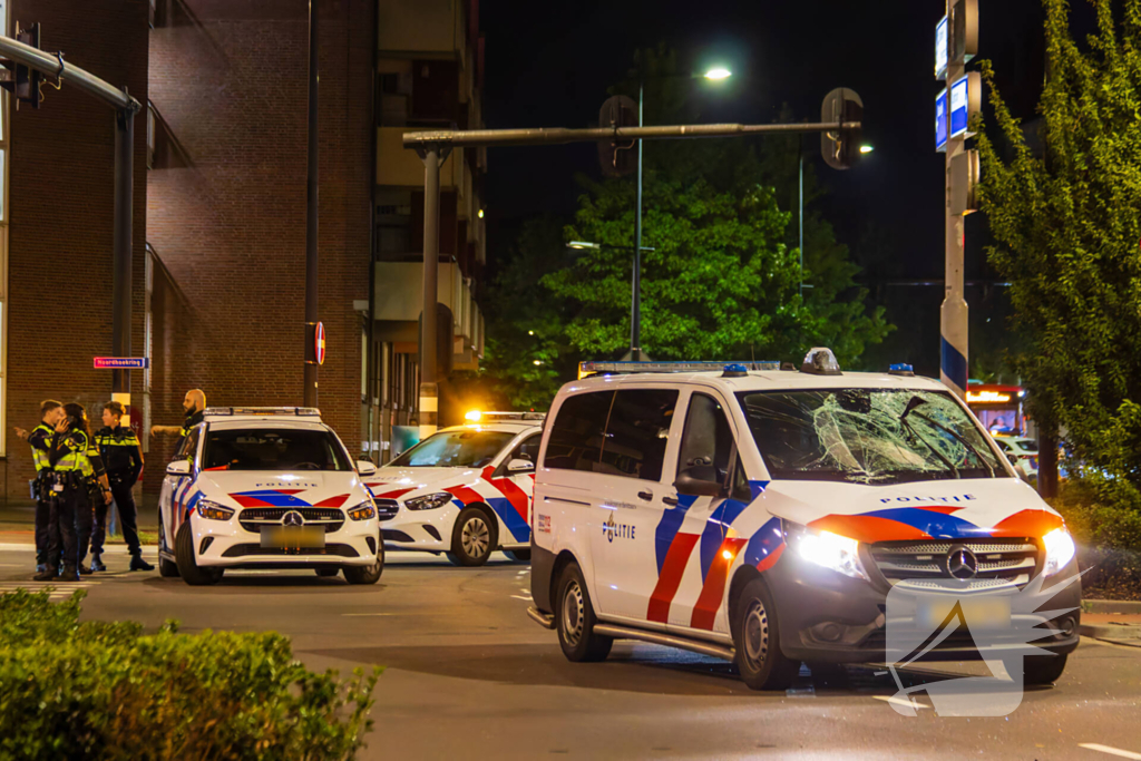 Politie schept fietser tijdens spoedrit