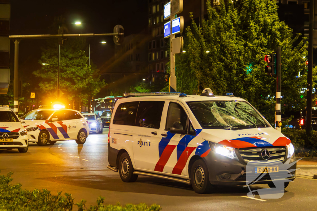 Politie schept fietser tijdens spoedrit