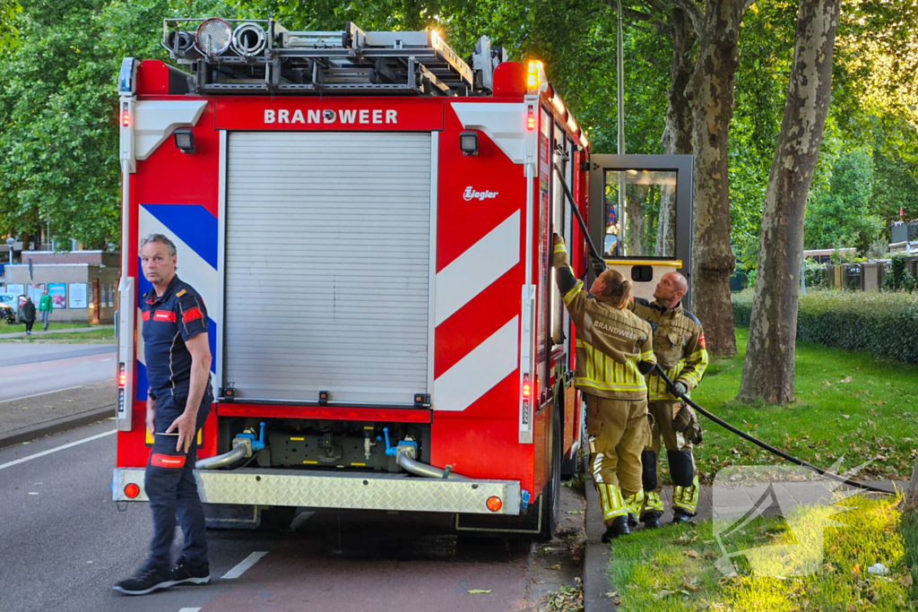 Kleine brand geblust bij barbecue