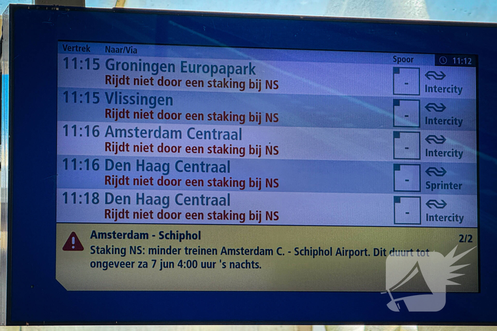 Landelijke NS staking zorgt voor gestrande reizigers en toeristen