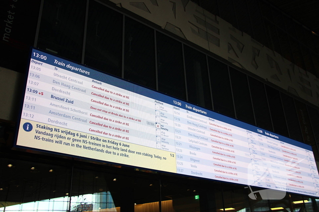 Staking legt treinverkeer stil