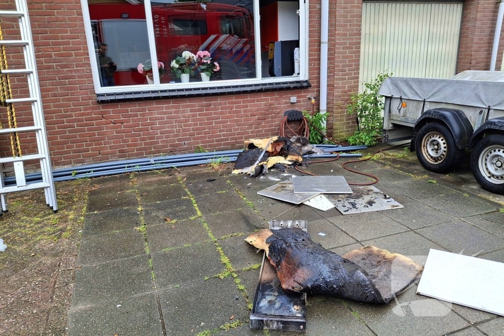 Brand in magazijn van huishoudwinkel