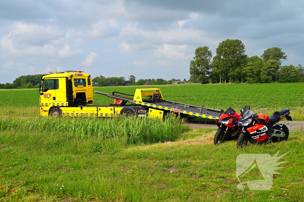 Twee motoren beschadigd bij aanrijding