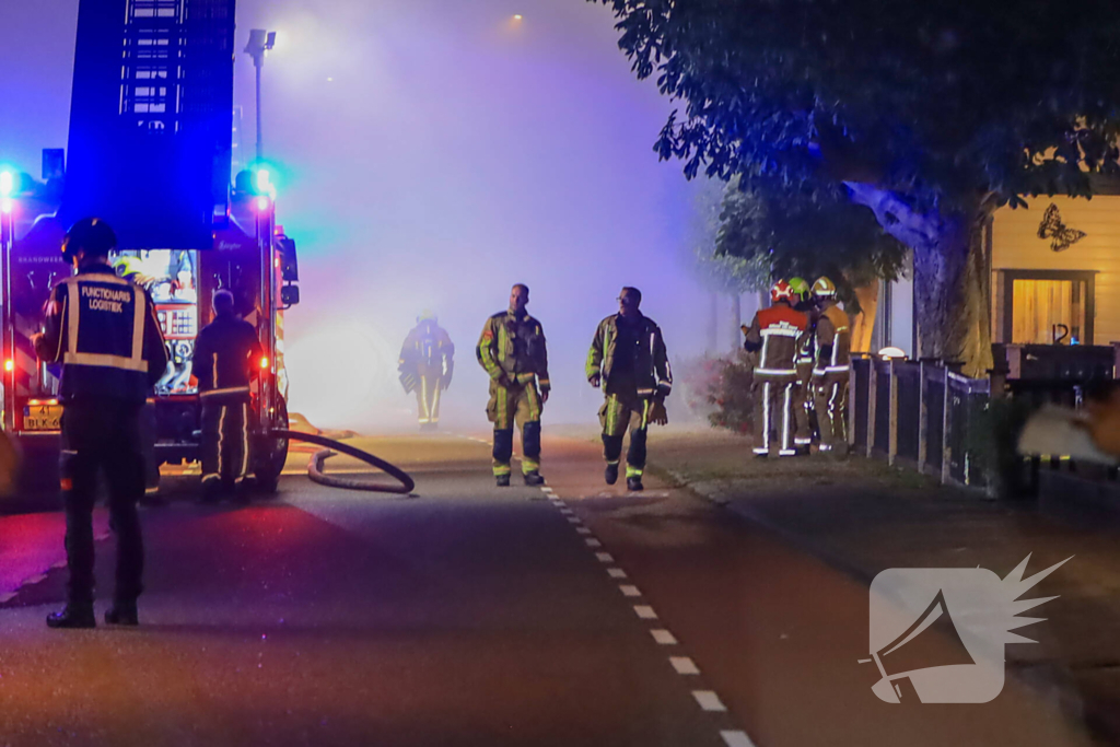 Grote brand in bijgebouw vereist inzet brandweer