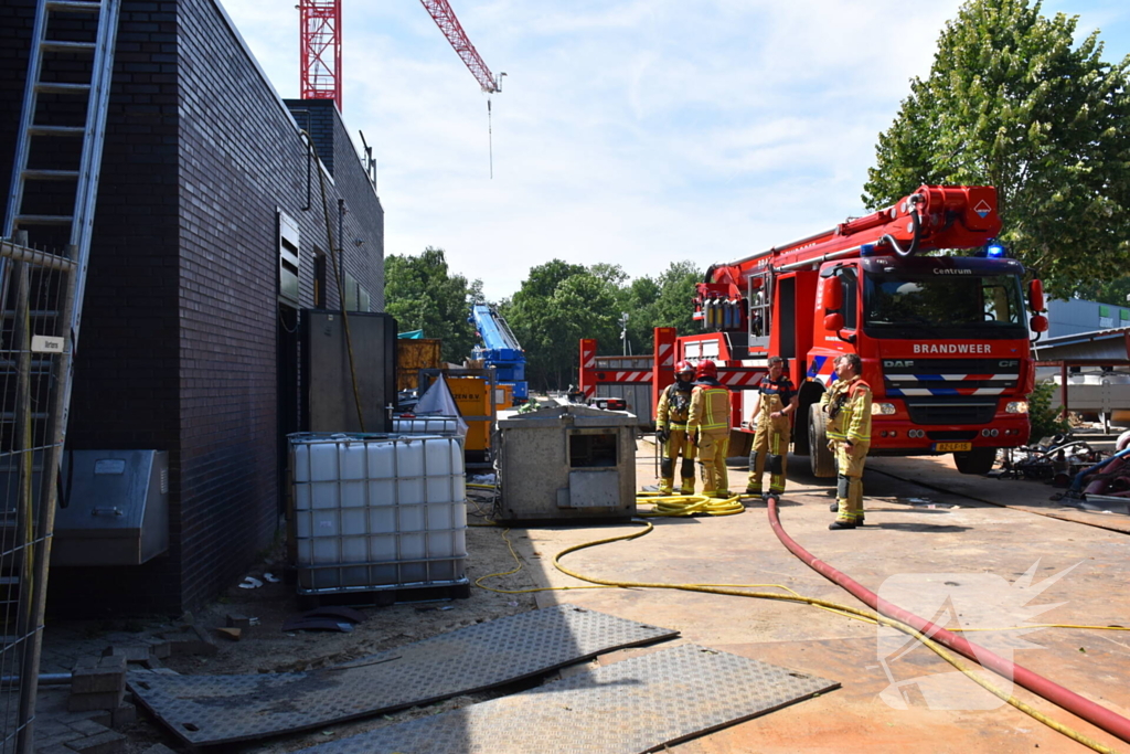Brand tijdens sloopwerk zwembad