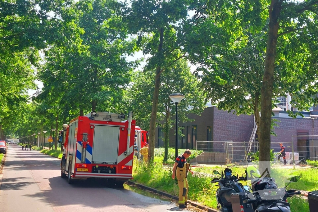 Brand tijdens sloopwerk zwembad