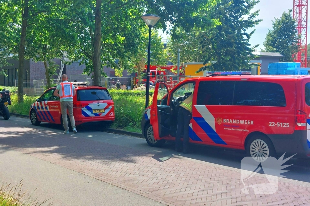 Brand tijdens sloopwerk zwembad