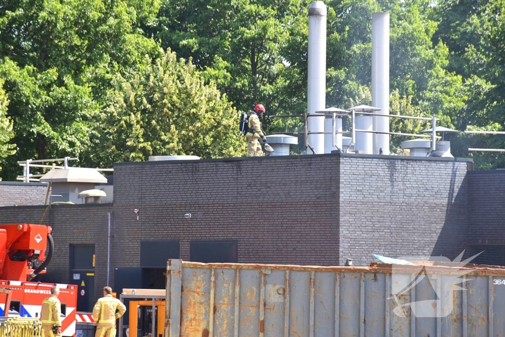Brand tijdens sloopwerk zwembad