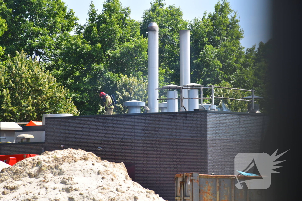 Brand tijdens sloopwerk zwembad