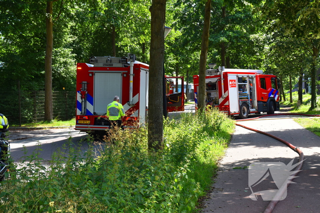 Brand tijdens sloopwerk zwembad