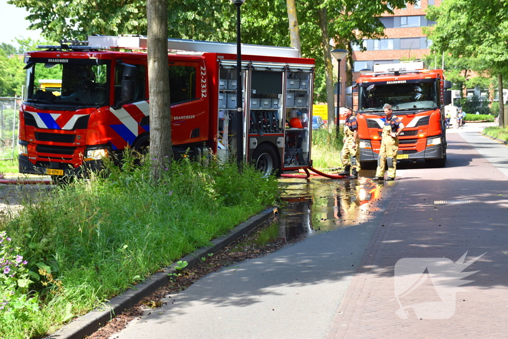 Brand tijdens sloopwerk zwembad