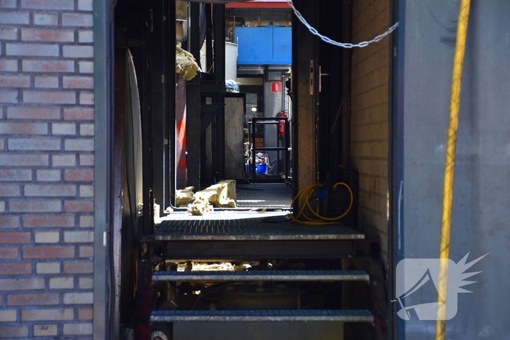 Brand tijdens sloopwerk zwembad