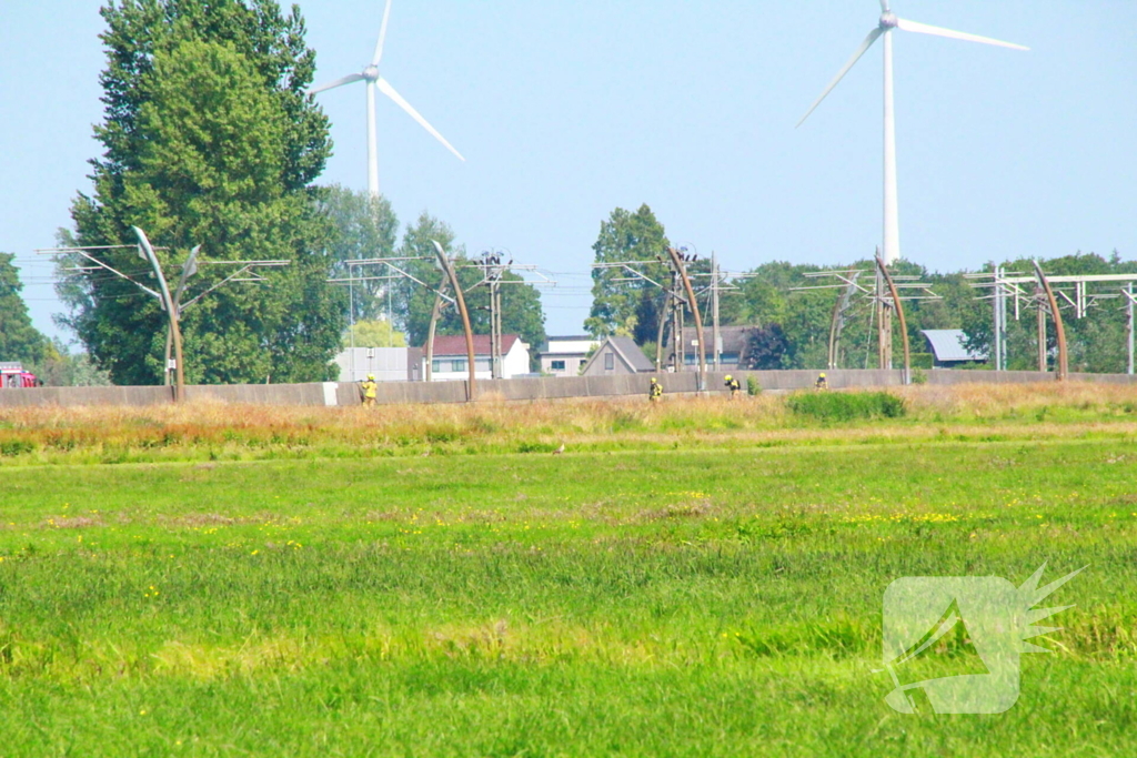 Bermbrand legt treinverkeer stil