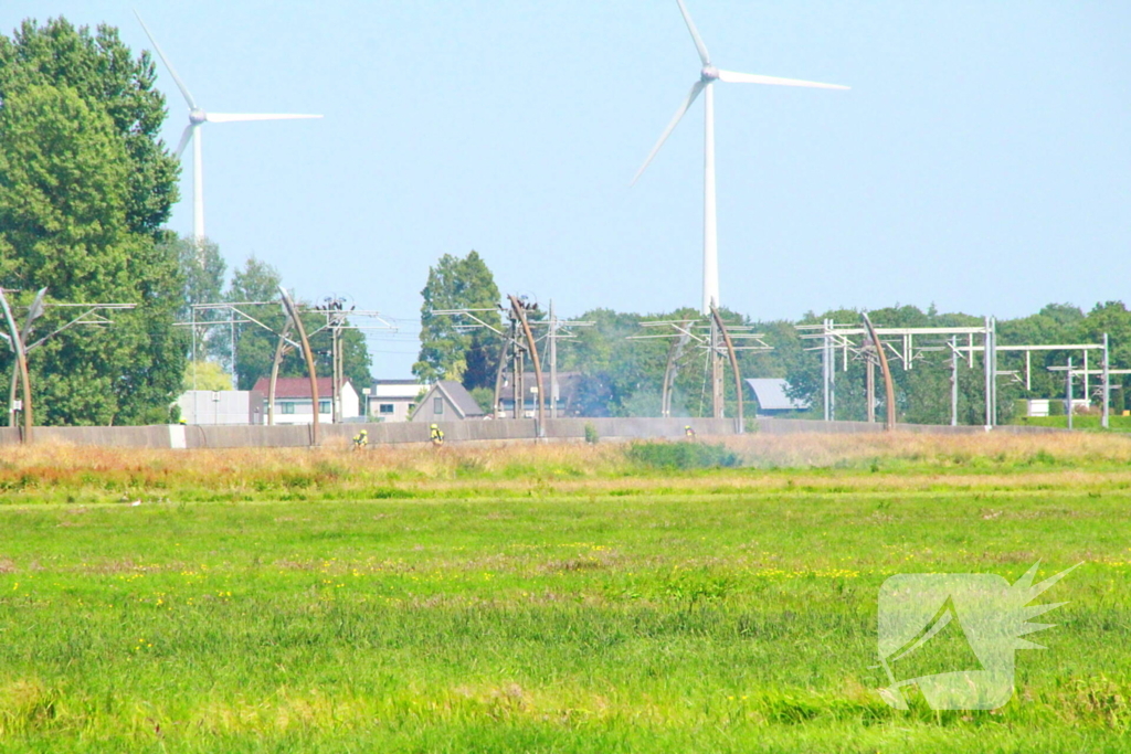 Bermbrand legt treinverkeer stil