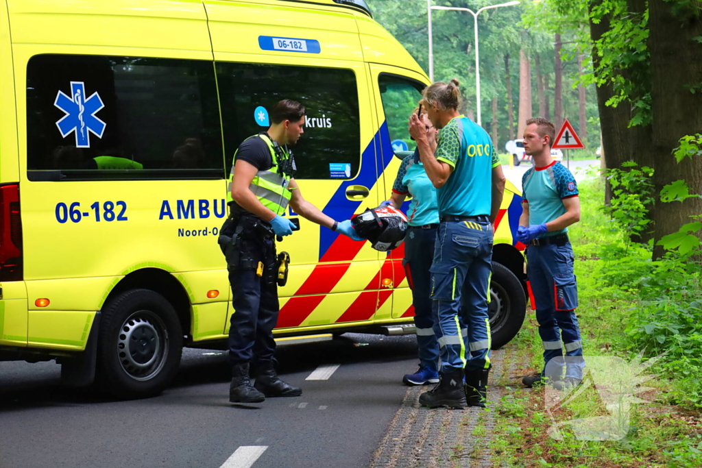 Motorrijder gewond na eenzijdig ongeval