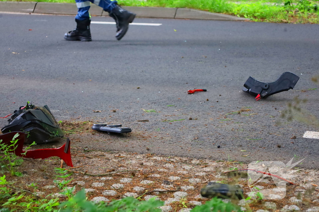 Motorrijder gewond na eenzijdig ongeval