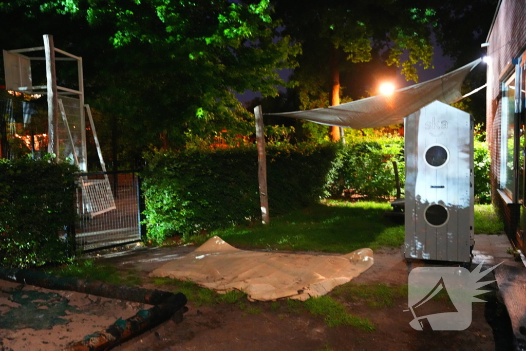 Buitenbrand treft wijk opnieuw, schoolplein getroffen