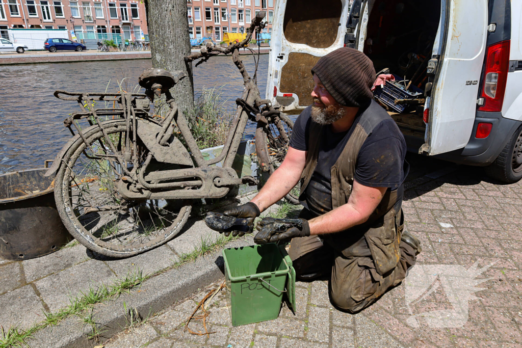Magneetvisser vind pistool in gracht