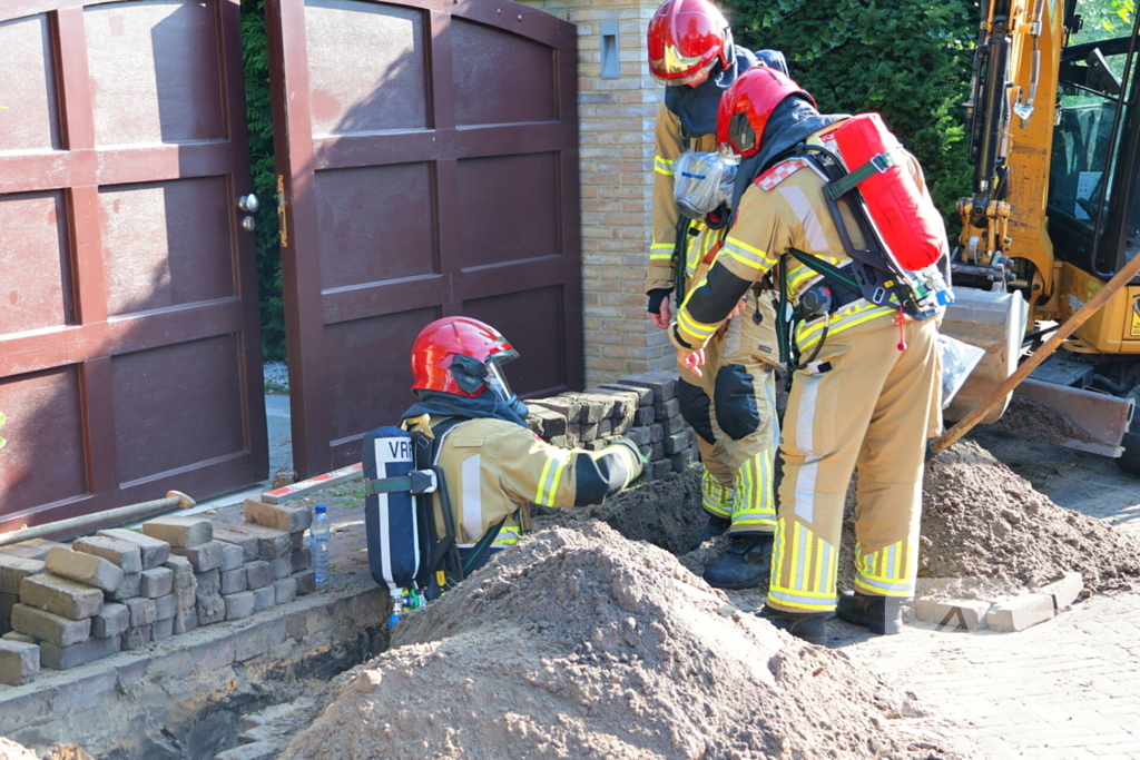 Gaslekkage tijdens werkzaamheden