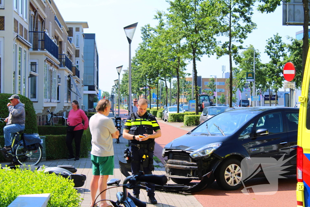 Scooterrijder over het hoofd gezien