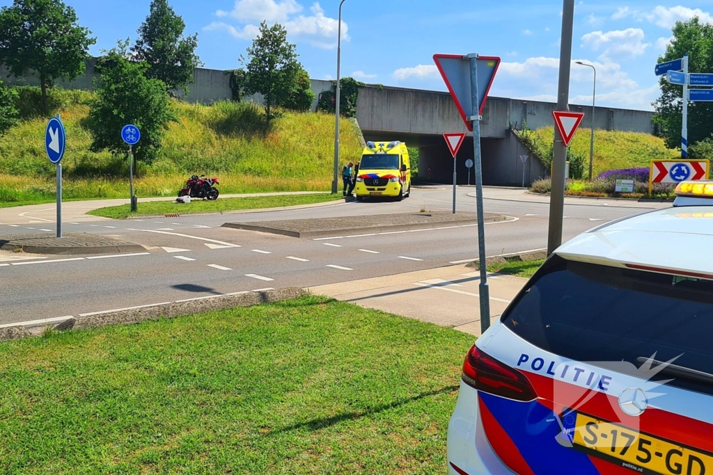 Motorrijder gewond na harde val