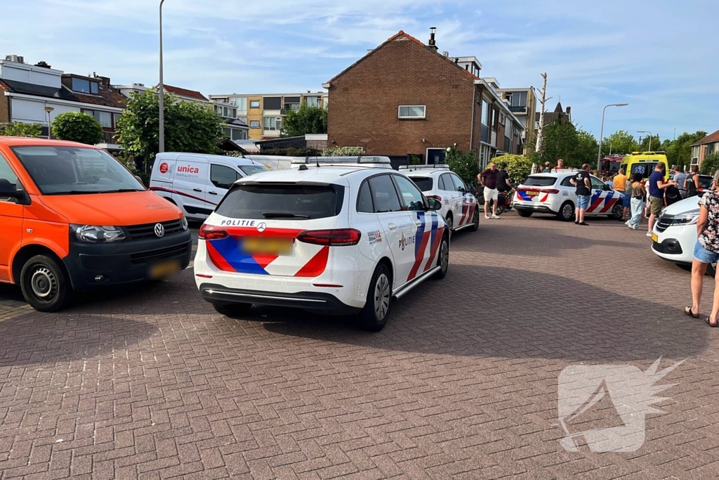 Auto belandt op de kop bij ongeval