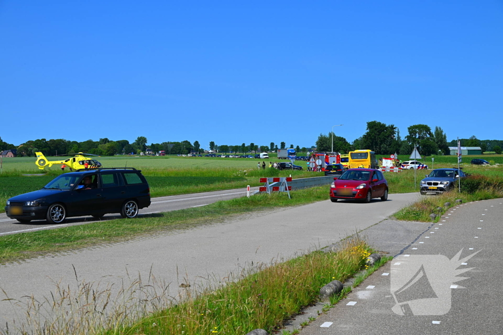 Ernstig ongeval met scootmobiel en auto