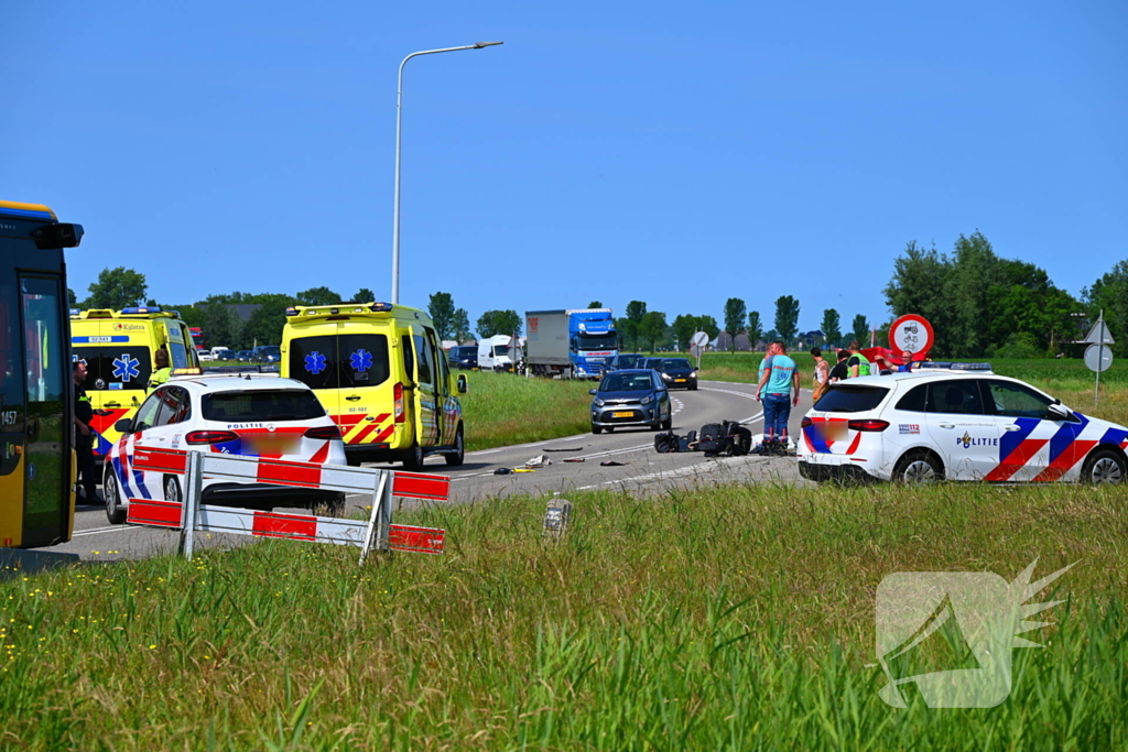 Ernstig ongeval met scootmobiel en auto