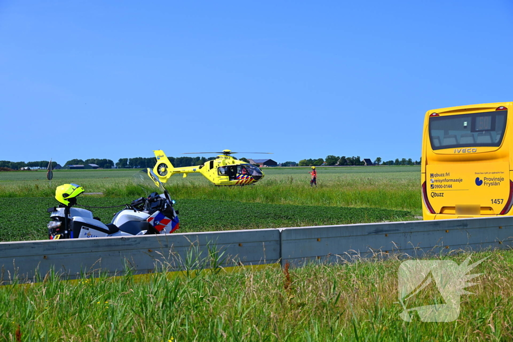 Ernstig ongeval met scootmobiel en auto