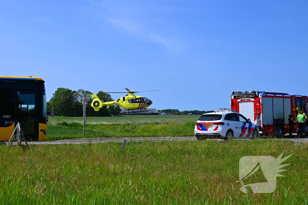 Ernstig ongeval met scootmobiel en auto