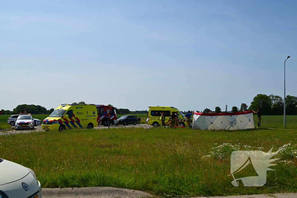 Ernstig ongeval met scootmobiel en auto