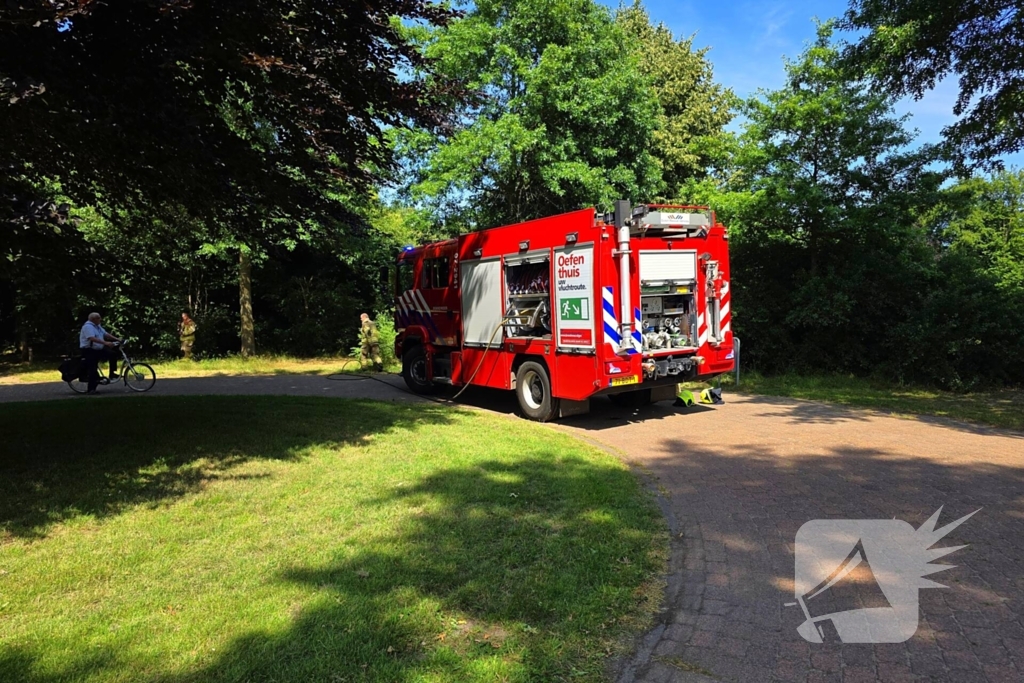 Brand in bosschage snel onder controle